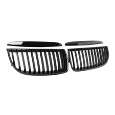 Black Front Kidney Grill Grille Bumper For BMW 3-Series E90 E91 2006-2008