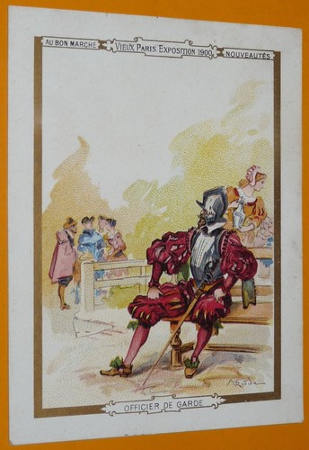 CHROMO 1900 AU BON MARCHE BOUCICAUT VIEUX PARIS EXPOSITION CHEZ