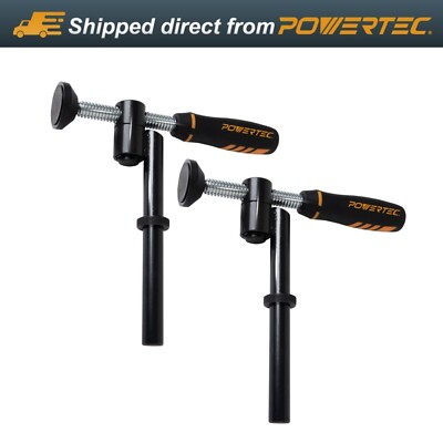 180?X Variable Screw Clamps, 2 Pack, Fits 3/4'' Bench Dog Holes for Woodworking