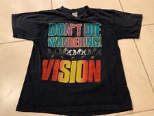 Vtg Double Sided 1987 Vision Street Wear Don't die wondering skate vision L