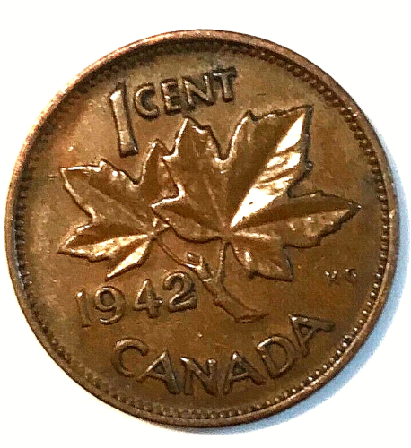 1942 CANADIAN PENNY - Picture 1 of 2