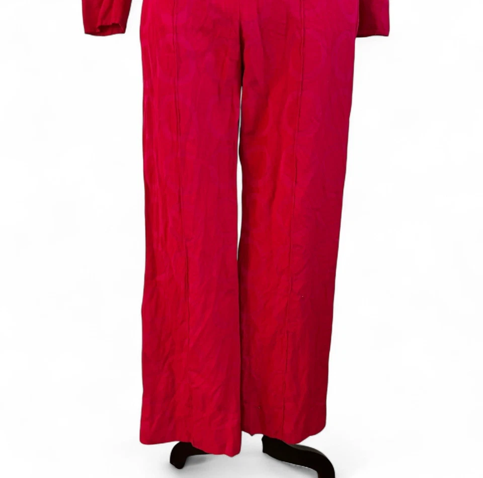 Vuokko Women’s Vintage Jumpsuit Size 36 S/Xs Circle Red Pink Dot Long Sleeve - Image 4 of 4