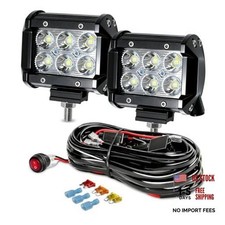 LED Light Bar 2PCS 36W 4 Inch Flood Spot Combo LED Work Light Pods Triple Row