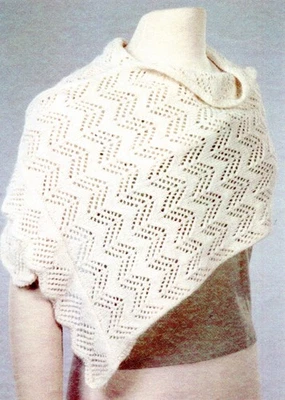 Y2Knit Knitting Pattern - Sterling Lace Shawl / Stole - Image 1 of 4
