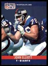 John Elliott 1990 Pro Set #224 Giants NFL READ FREE SHIPPING AutographDen