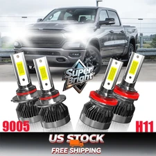For Ram 2500 2011-2023 LED Headlight Kit Bulb Combo High Low Beam Super Bright