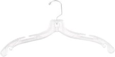 405 Plastic Shirt Hangers - Jumbo Weight - 17" Clear (Pack of 100) Made in USA