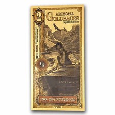 2 Arizona Goldback - Aurum Gold Foil Note (24k)