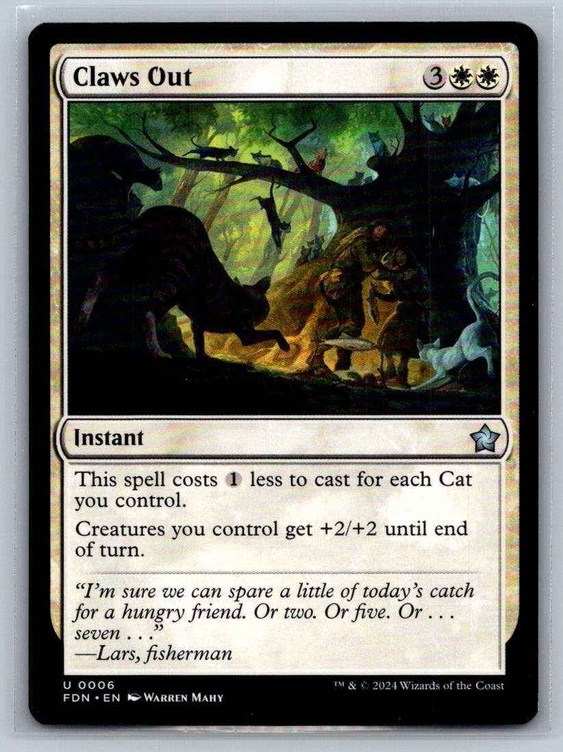 CLAWS OUT FOUNDATIONS 6 UNCOMMON MAGIC: THE GATHERING - NM/M