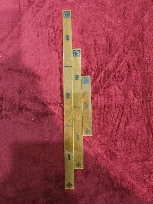 Star Wars X-Wing Range Rulers 2018 Open Play Promo Yellow Acrylic Set of 3