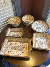 Temp-tations Old World Brown 11 pc Rectangle Bakeware Set