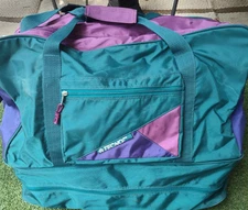 VINTAGE TECNO PRO SKI BOOTS & ACCESSORY GEAR BAG LARGE 23" CARRY BAG - GOOD COND