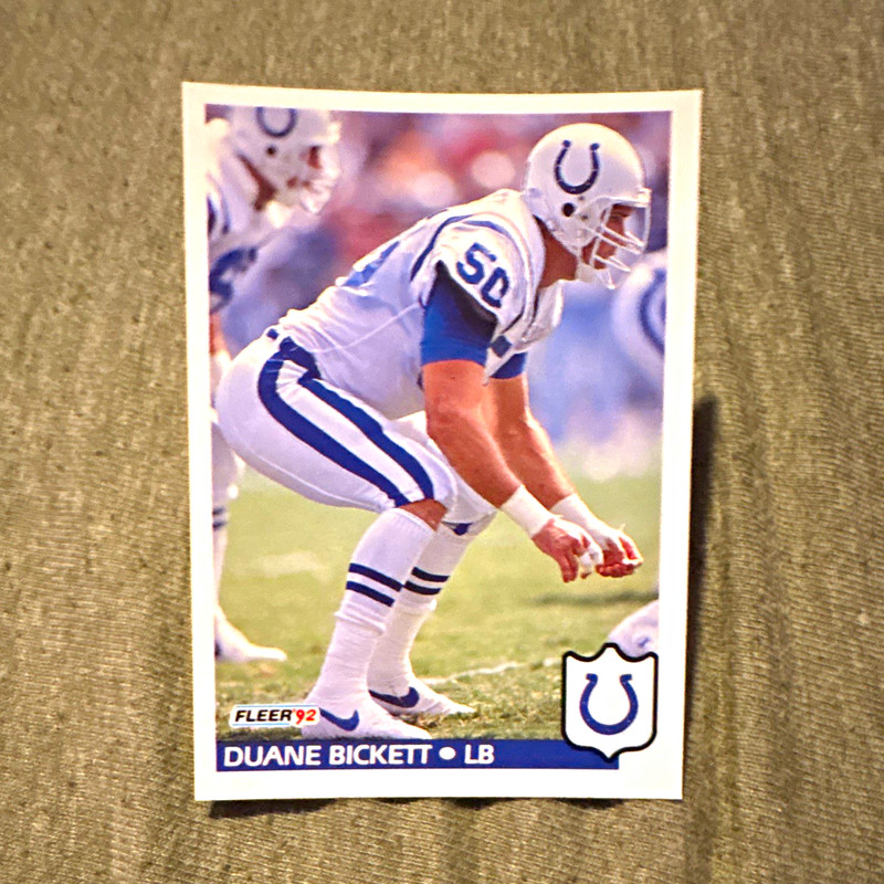 Fleer 1992 Fleer Duane Bickett #160 Indianapolis Colts NFL Football Card