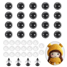 8mm Safety Eyes, 20Pcs Realistic Doll Crocheting Safety Eyes Clear