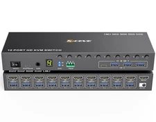 MLEEDA 10-Port HDMI KVM Switch 4K@60Hz with USB 3.0 and EDID Simulation