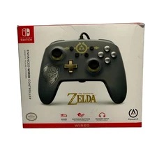 PowerA Enhanced Controller 1518384-01 Nintendo Switch HYLIAN SHIELD No Cable