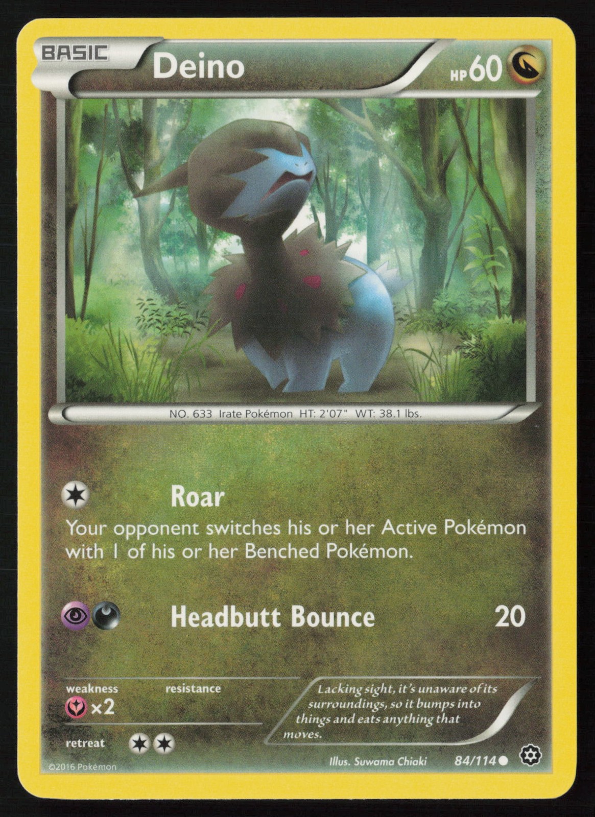 Pokemon Deino 84/114 XY - Steam Siege Non-Holo Pack Fresh - NM