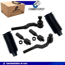 PartsW Toyota Tacoma 1995-2004 6Pc Front Steering Rack & Tie Rod End Kit