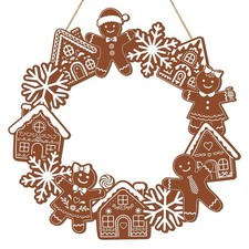 Large Brown Wooden Christmas Door Wreath Front Door Decorations Christmas