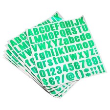Letter Alphabet Number Stickers, Green 1", 6 Sheets, 81 Count/Sheet