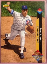 Greg Maddux 1993 Upper Deck Award Winners CY Young Cubs #488 MLB Baseball