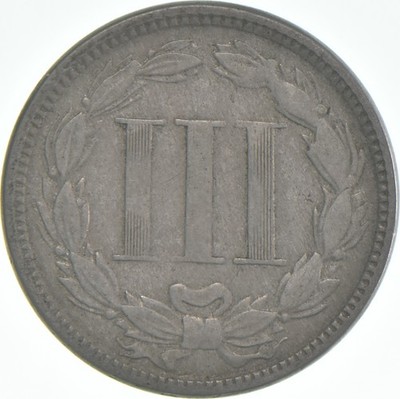 1866 Three Cent Piece Trime - Early US Type Coin 3 Cent! | eBay