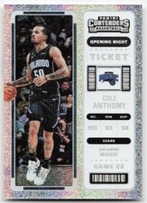 2022-23 Panini Contenders #52 Cole Anthony FOTL Opening Night Ticket /25