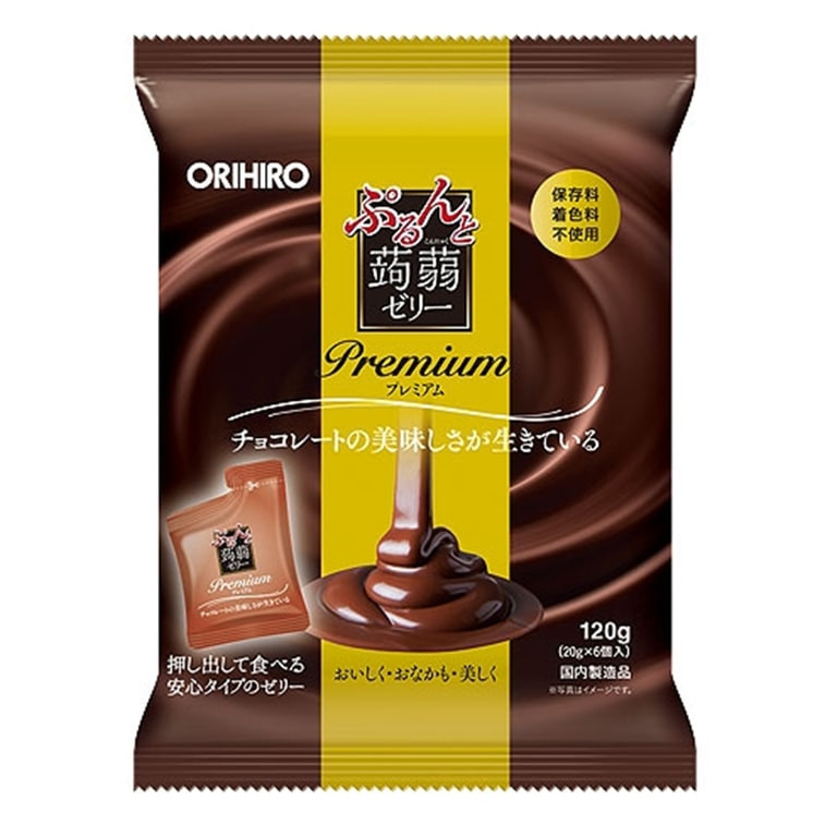 Orihiro KonjacJelly Premium Chocolate 120g(20gx6pcs)巧克力口味蒟蒻