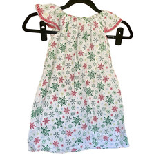 Handmade A-Line Summer Dress Christmas Print Girls' Size 5 Cotton