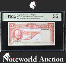 Angola Banco de Angola 500 Escudos 1970 P 97 AU PMG 55 NR 3. TOP POP