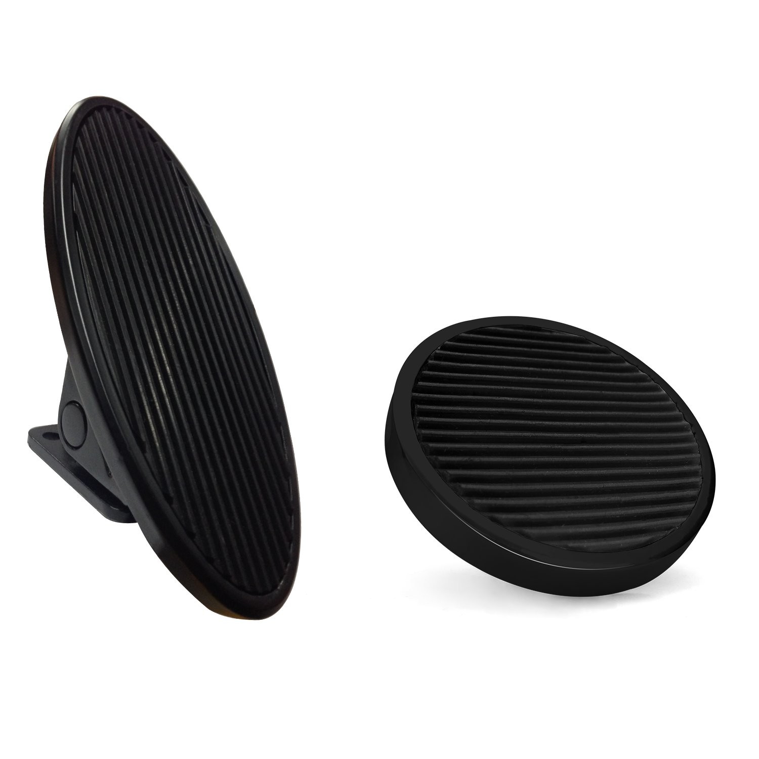 Black Billet Floor Mount Gas Pedal & Round Brake/Clutch Pedal 