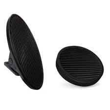 Black Billet Floor Mount Gas Pedal & Round Brake/Clutch Pedal 