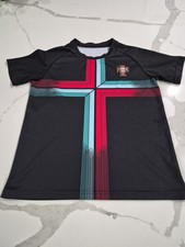 Portugal Cristiano Ronaldo 2018 WC Black Unisex Soccer Jersey Size Youth Medium