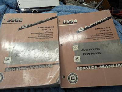 1996 Oldsmobile Aurora & Buick Riviera Service Repair Manual OEM Factory 2 Vol