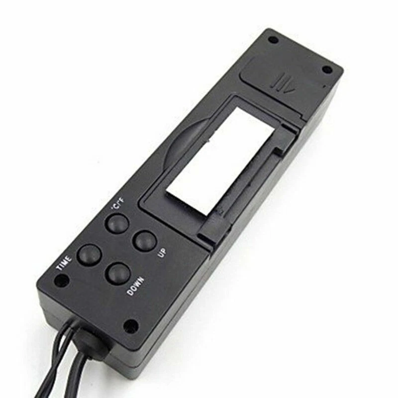 Car Thermometer In/Out &Voltmeter Clock Digital Blue Backlit Backlight Ice Alert - Image 2 of 4