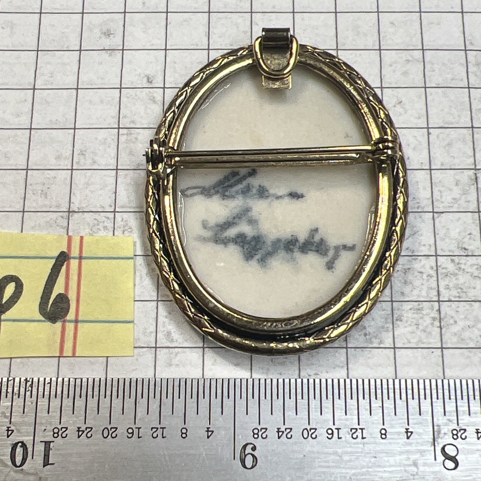 Hand Painted Brooch / Pendant - Unknown Source - … - image 5