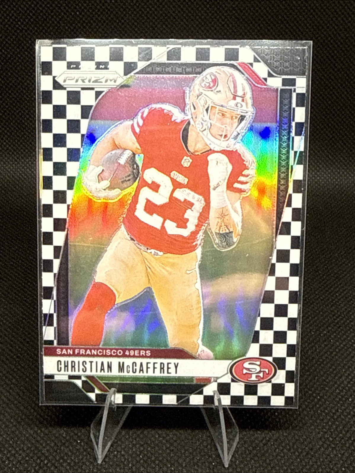 2024 Panini Prizm - Christian McCaffrey #250 Black & White Checker Prizm