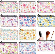 20 Pieces Cosmetic Bag for Women, Roomy Makeup Bags with Zipper Toiletry Bag Pou