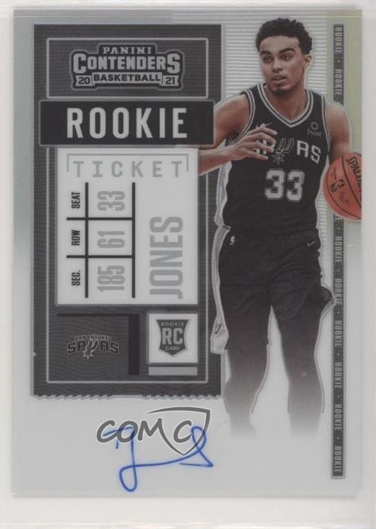 2020-21 Contenders Ticket Variation Premium Edition Tre Jones Rookie Auto RC s3g