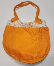 Clarins Orange Canvas & Fabric Tote Bag