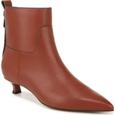 Mala Brown Leather Franco Sarto Ankle Boot