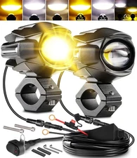 Motorcycle Auxiliary Lights Kit,LEDMIRCY Luces Exploradoras Para Moto with Switc