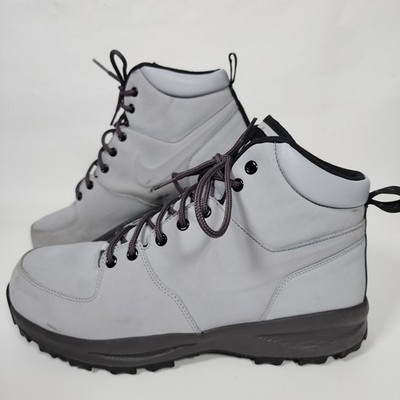 Nike Monoa Herren Leder Stiefel Wandern Outdoor - Wolfsgrau - Größe 11 UK
