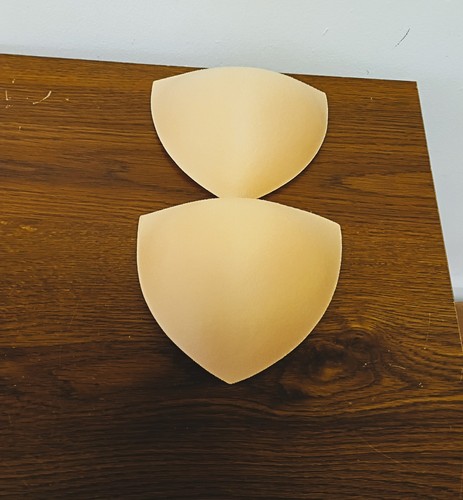 2 Pair Removable Foam Insert Bra Pads Nude Triangle - 500849 & 500849-1X