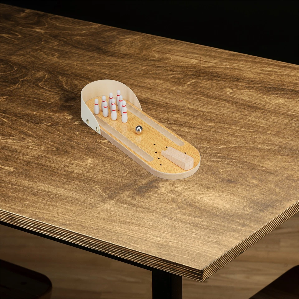 Tischbowling Tischspiel Mini Bowlingbahn Geschicklichkeitsspiel transportabel - Bild 3 von 4