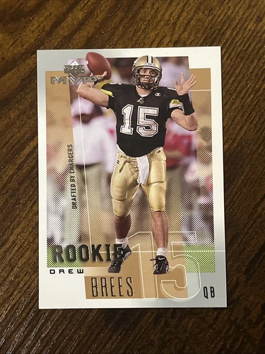 2001 Upper Deck MVP #287 Drew Brees RC Rookie Saints