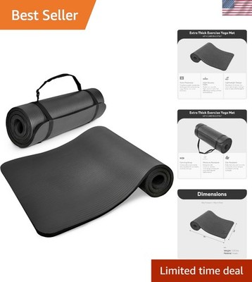 GoCloud Extra Thick Yoga Mat 71x24 Inches   Non-Slip Foam for Comfort & Support