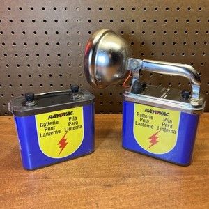 Lampe Torche Vintage Rayovac Sportsman Rescue – Métal Chromé, 6 Piles D, Pour Pièces