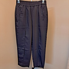 NWT CHICO'S Black Elastic Waist Tapered Leg Pull On Ankle Pants Sz 1 US 8