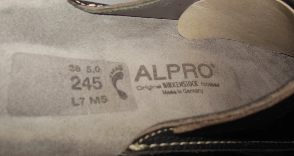 Alpro Birkenstock Dark Brown Leather Clogs Women's 38  Euro 7 US - Image 4 of 4